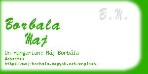 borbala maj business card
